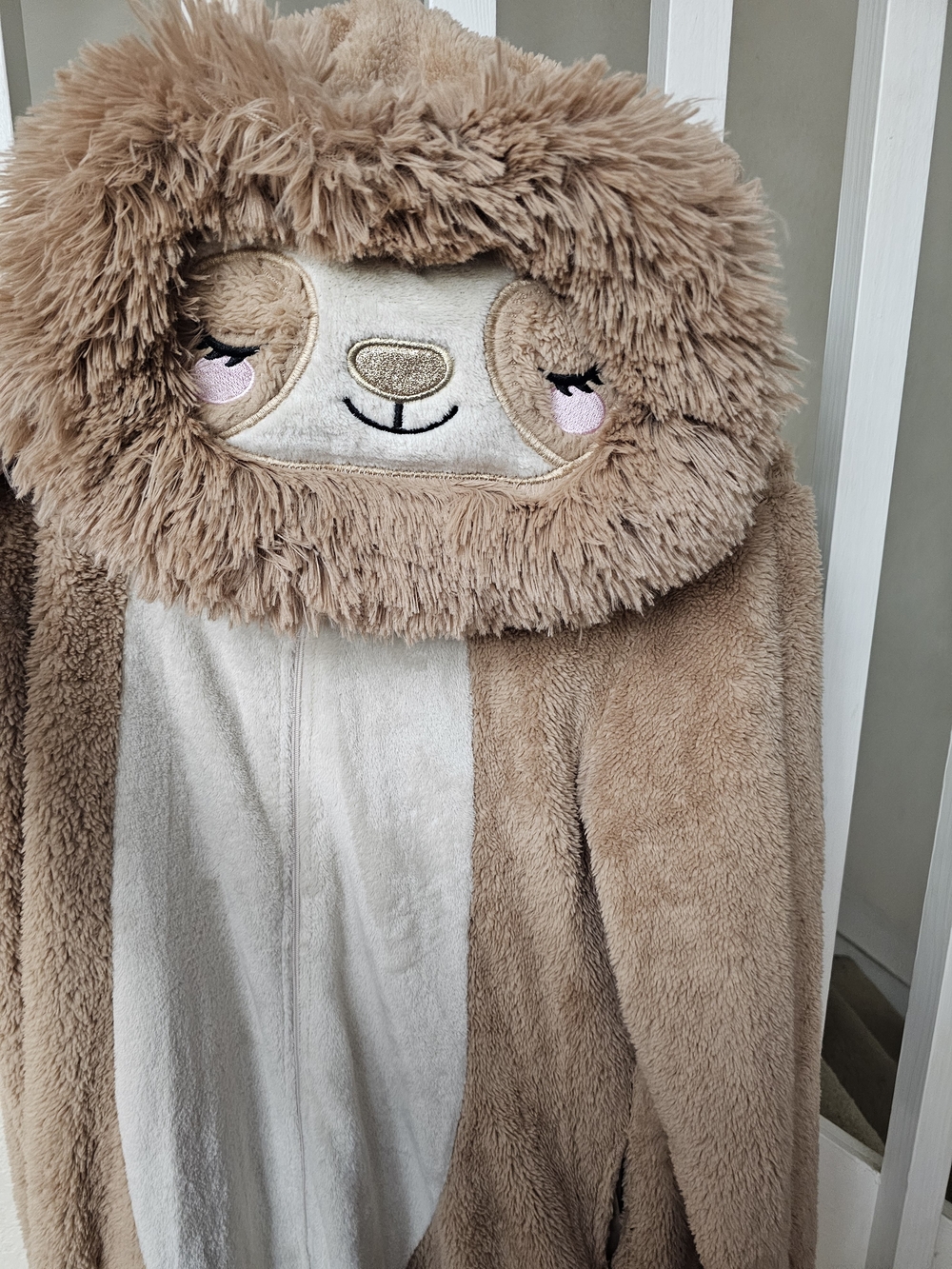 Plush Sloth Hooded Onesie
